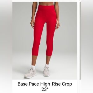 Red Cropped Leggings